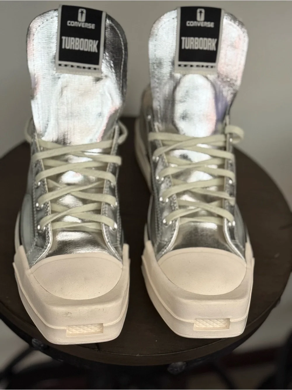 Rick Owens x Converse TURBODRK Chick 70 Silver Sneakers